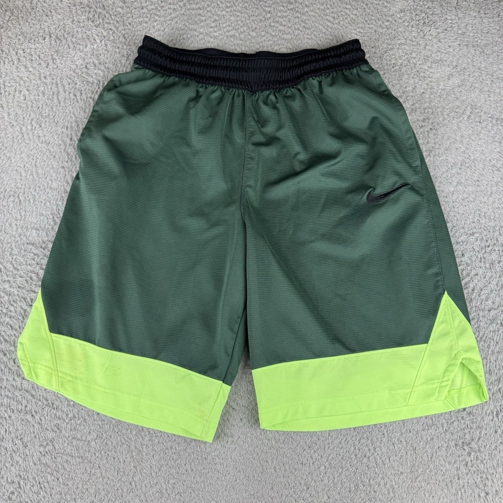Nike Shorts Mens Medium Green Dri-Fit Athletic Basketball Gym Workout